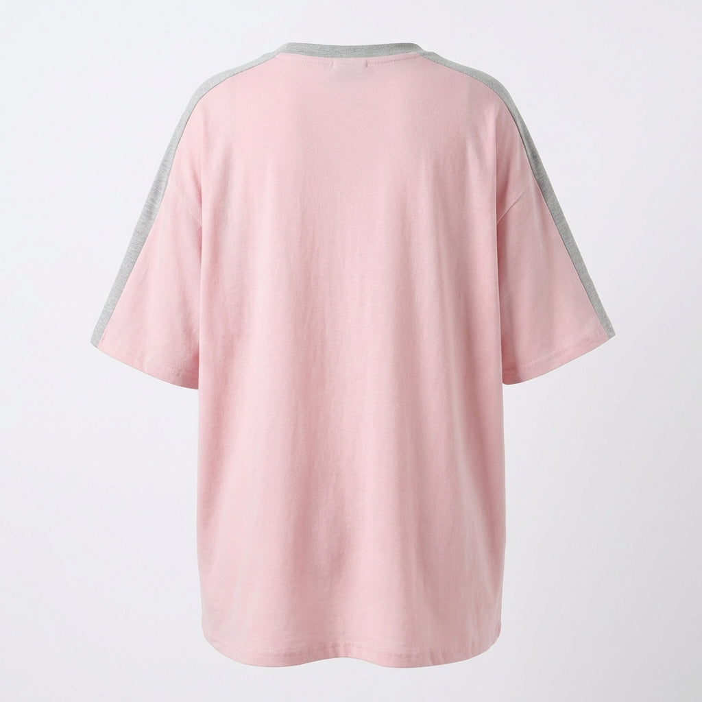 Rosa Oversized T-Shirt aus Baumwolle – Rosa – Baumwolle – Damen