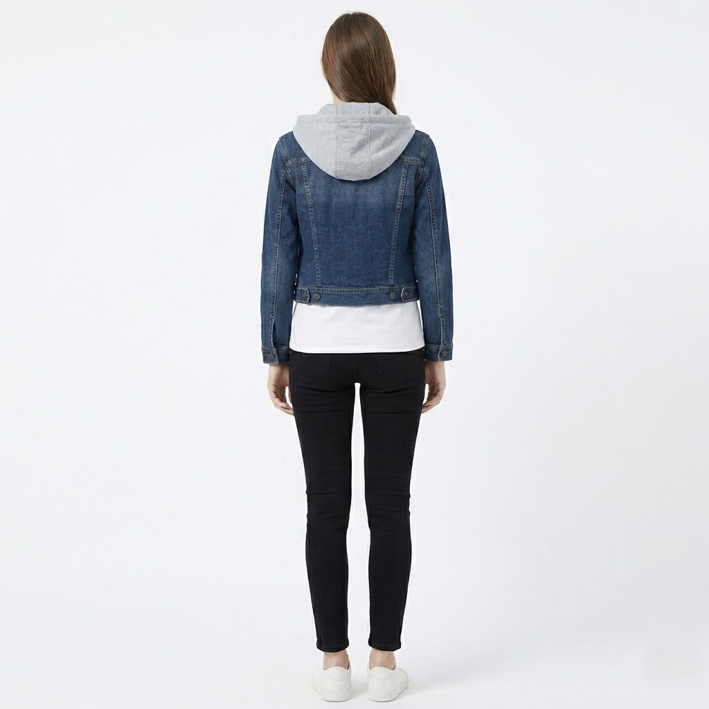 Blaue Baumwolle Jeansjacke