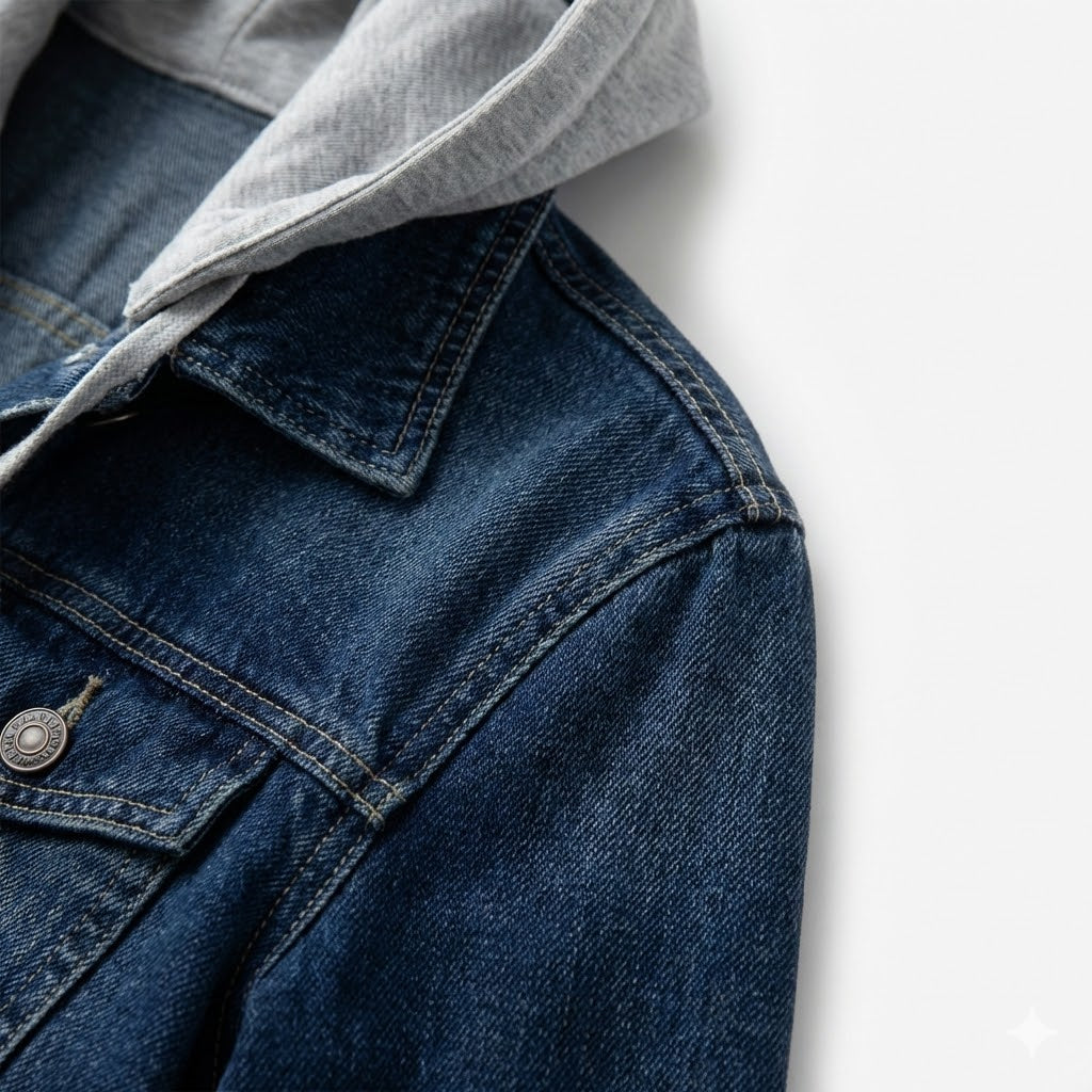 Blaue Baumwolle Jeansjacke