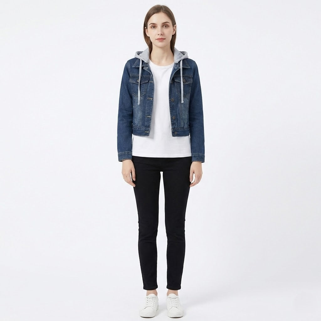 Blaue Baumwolle Jeansjacke
