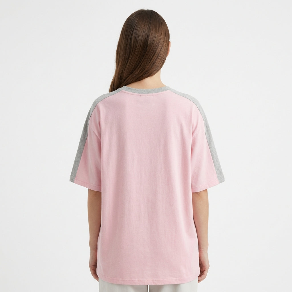 Rosa Oversized T-Shirt aus Baumwolle – Rosa – Baumwolle – Damen